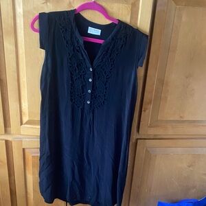 Elegant Black Lace Detail Dress